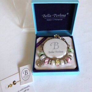 NEW BELLA PERLINA TREE CHARM BEADED RHINESTONE ONE SIZE BRACELET